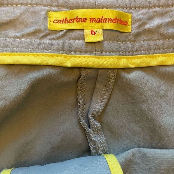 Catherine Malandrino Gray Slick Cotton Casual Dress Pants Women’s Size 6, Small - Picture 3 of 4